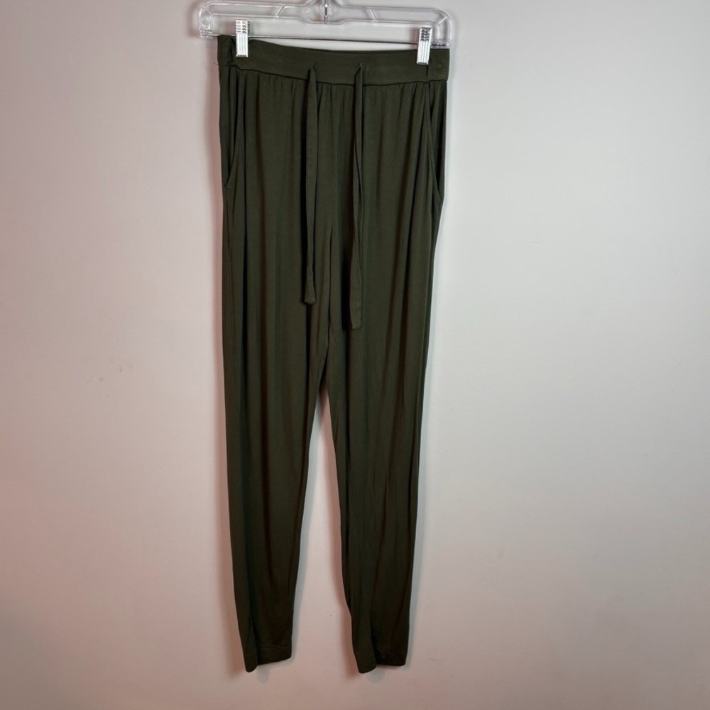 Cozy Earth Bamboo Jogger Pants Loungewear Green Sustainable Womens XS Comfort